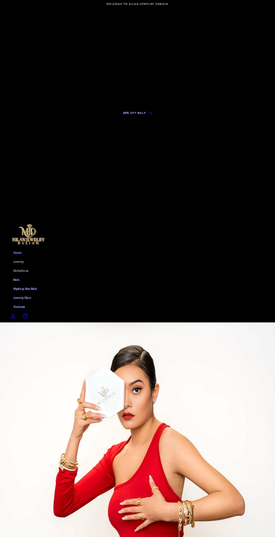 milanjewelrydesign.com shopify website screenshot