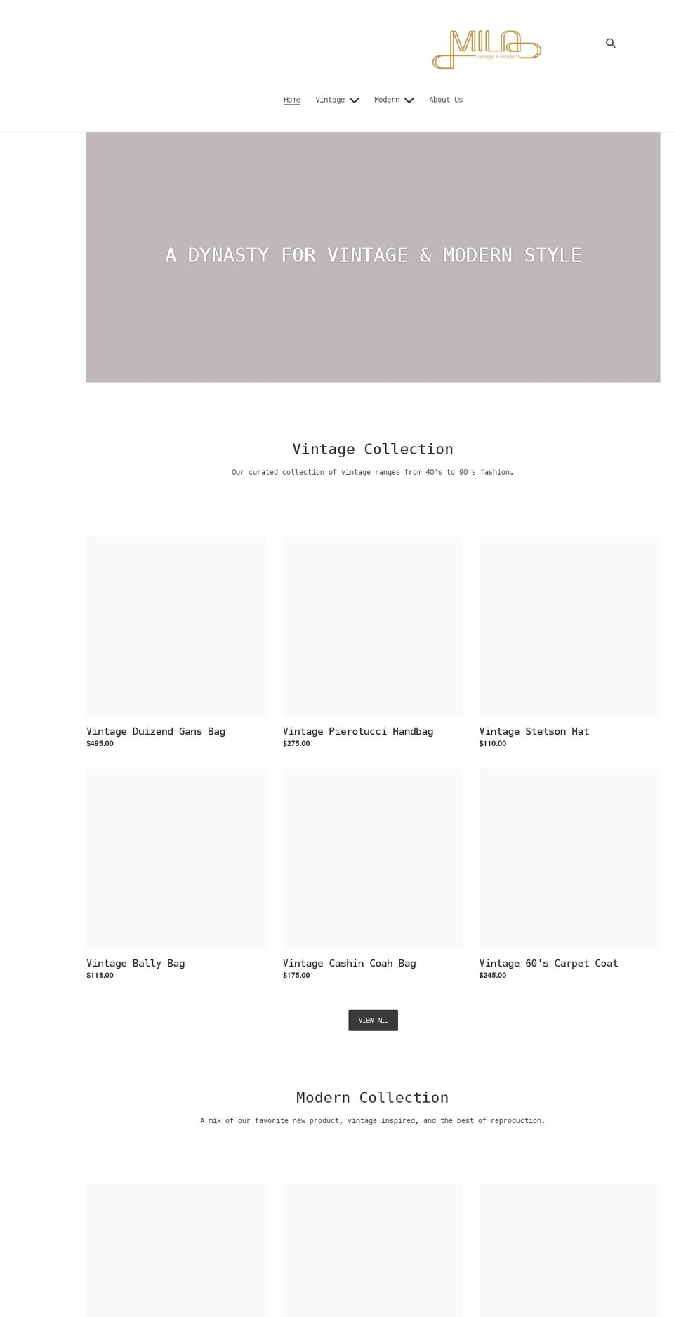 milanorthpark.com shopify website screenshot