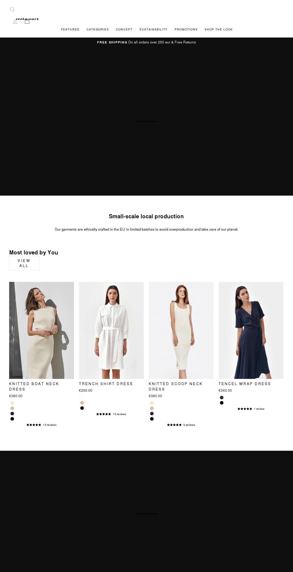 milavert.com shopify website screenshot