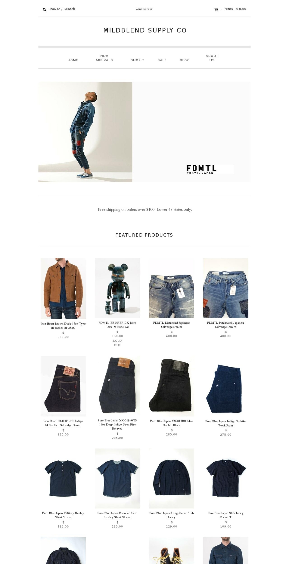 mildblend.org shopify website screenshot