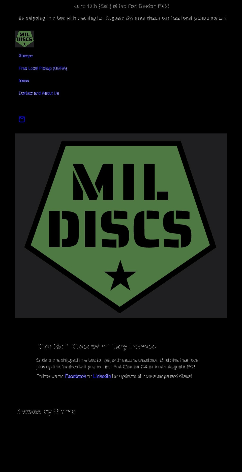mildiscs.com shopify website screenshot