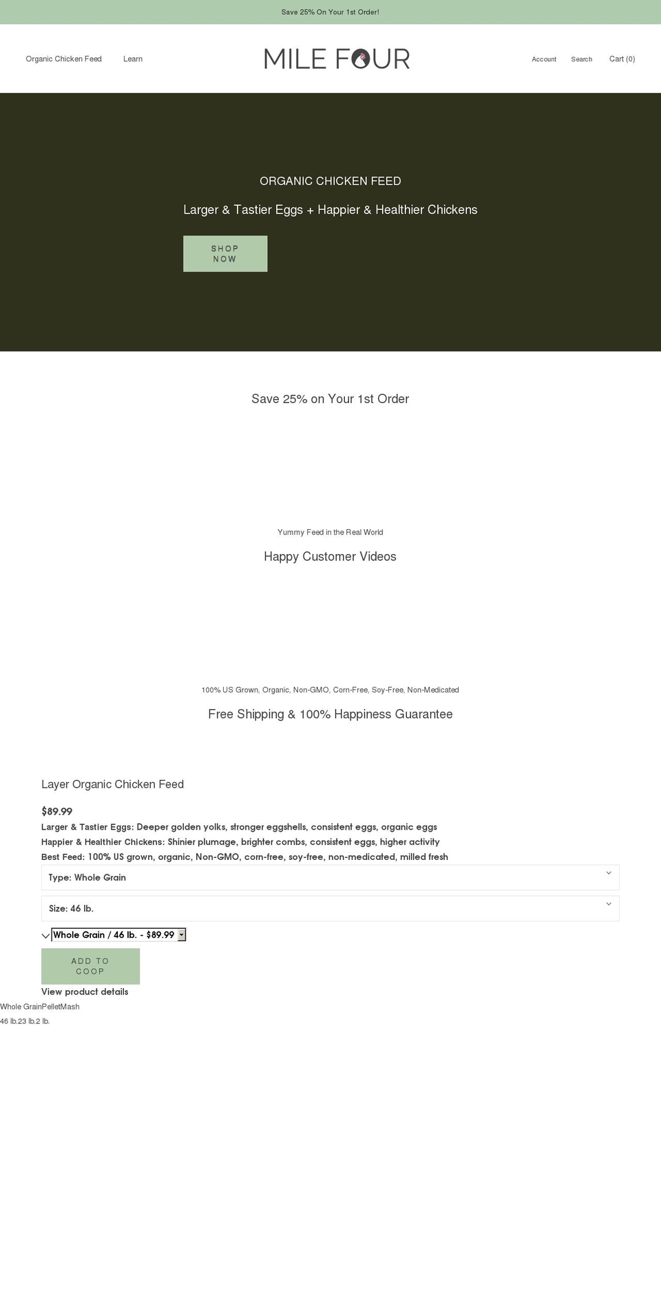 milefour.com shopify website screenshot