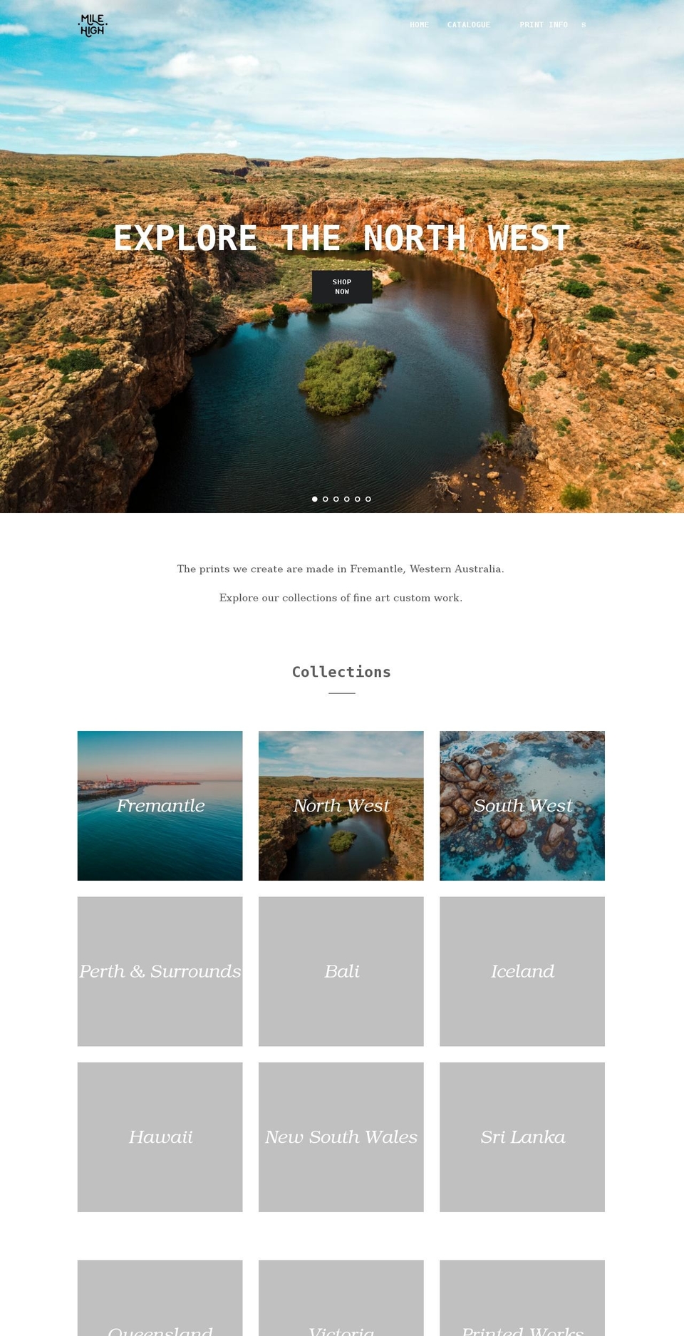 milehighimages.com shopify website screenshot