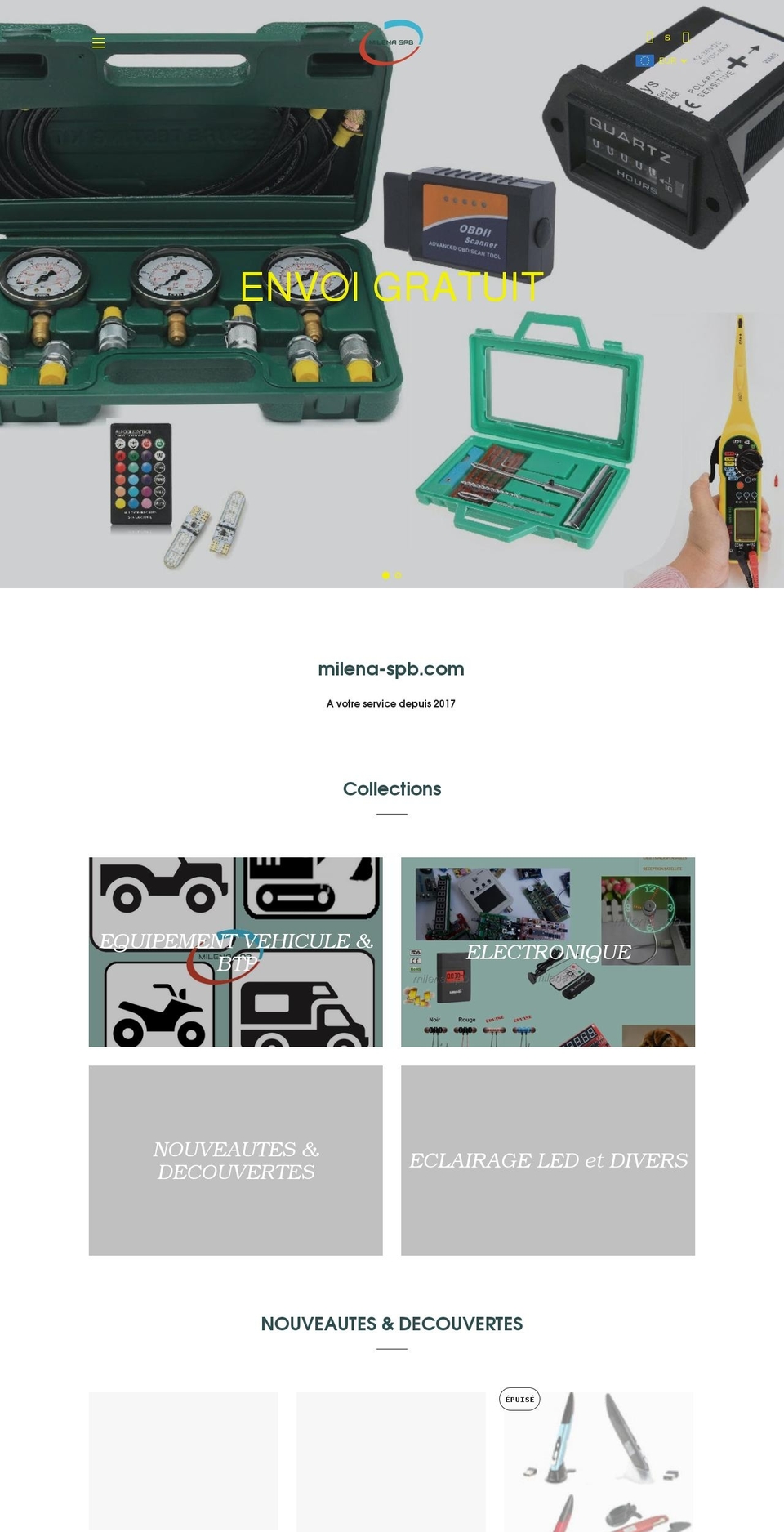 milena-spb.com — Shopify storefront screenshot