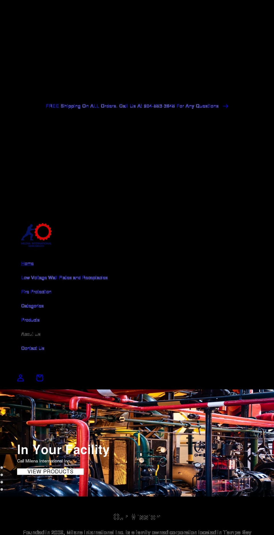 milenasupply.com shopify website screenshot
