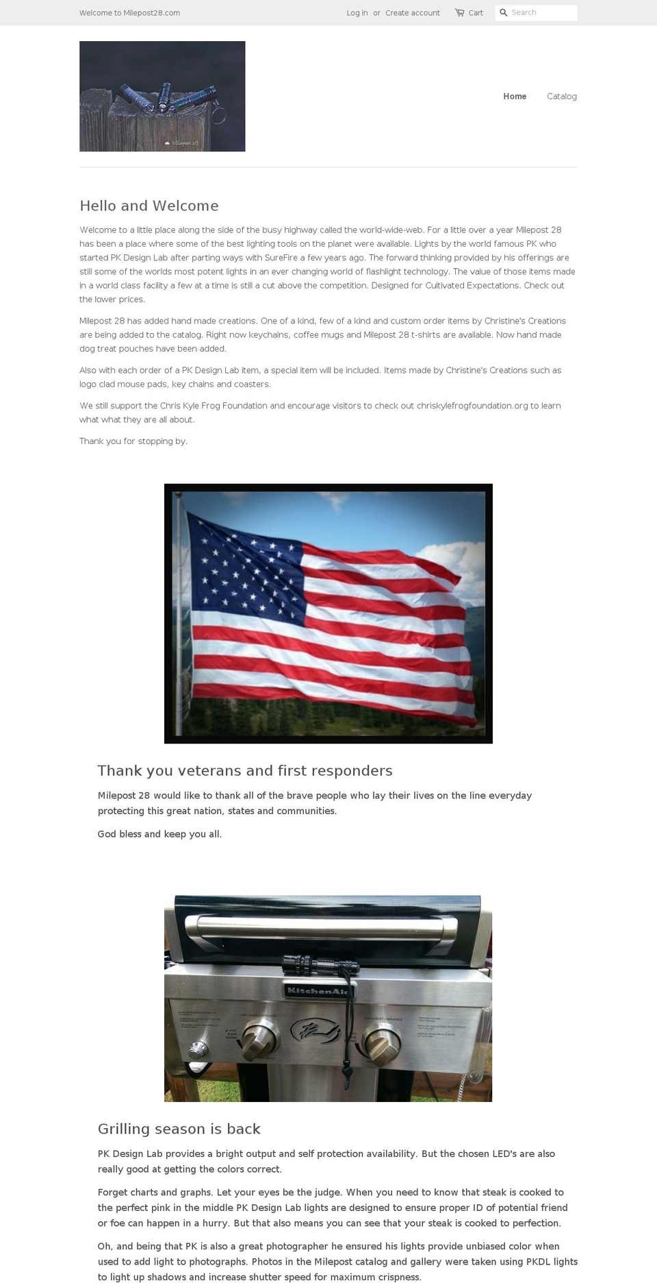 milepost28.com — Shopify storefront screenshot