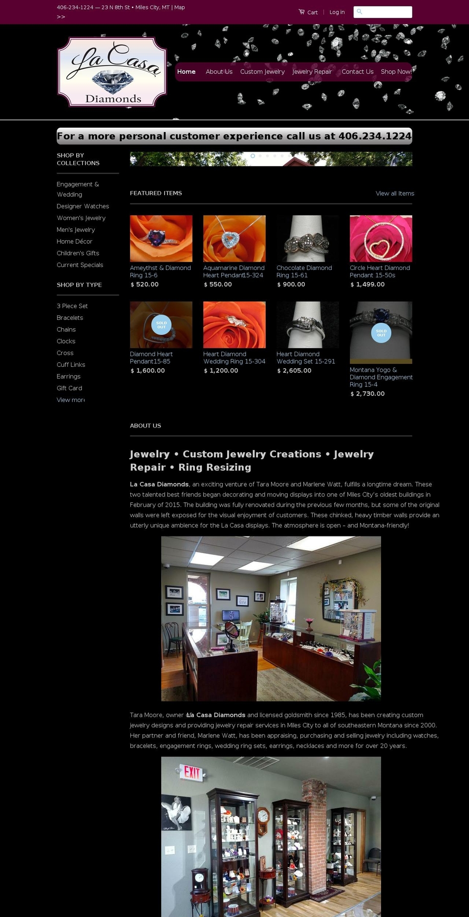 Luci's CLASSIC Style Theme Shopify theme site example milescityjewelry.com