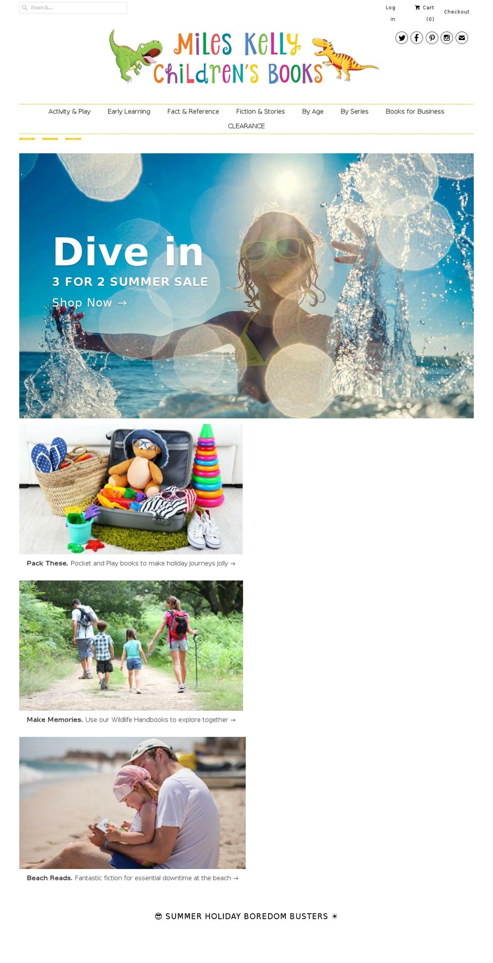 mileskelly.com — Shopify storefront screenshot
