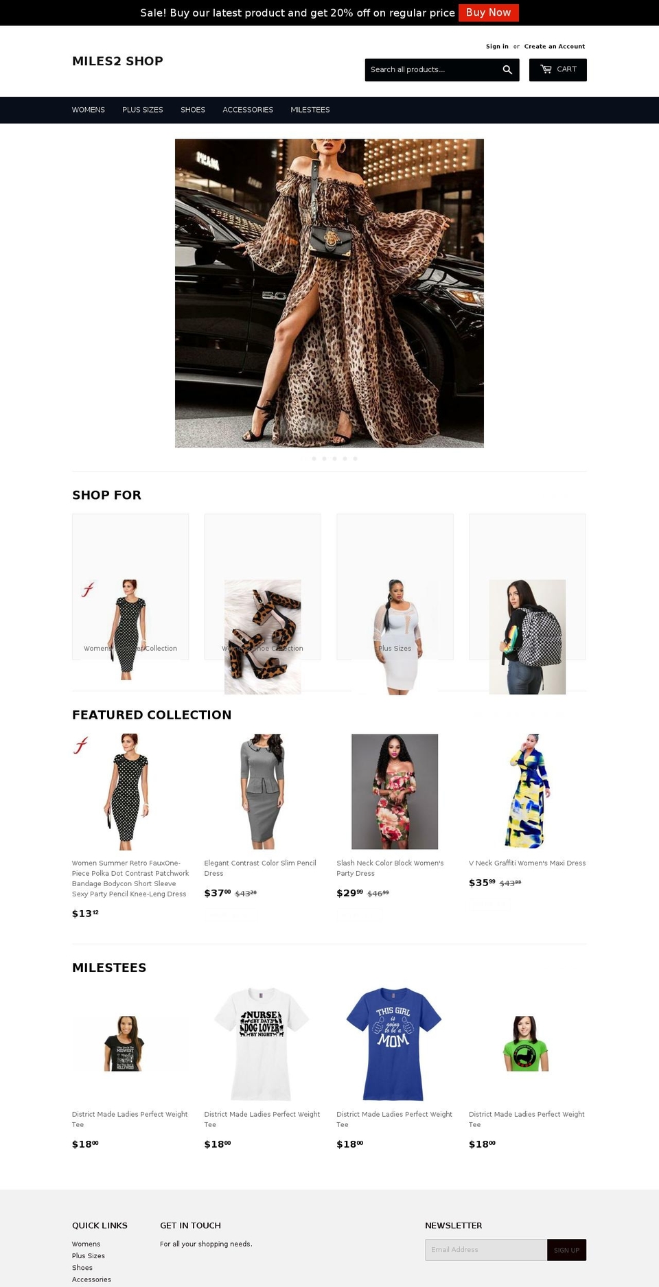 milessales.com — Shopify storefront screenshot