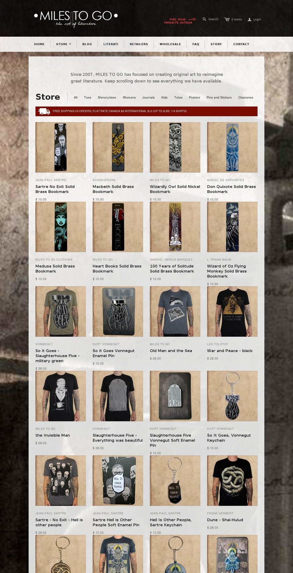 milestogo.clothing shopify website screenshot