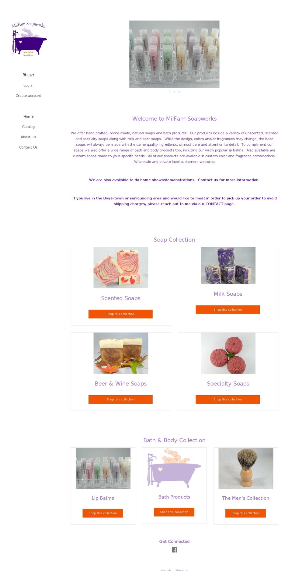 milfamsoapworks.com — Shopify storefront screenshot