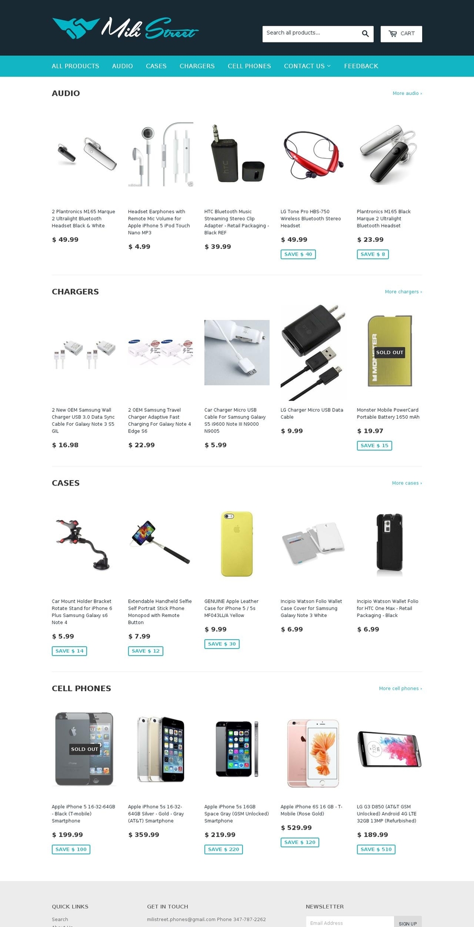 milideal.com shopify website screenshot