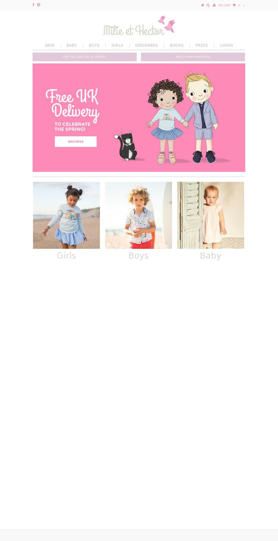 milieethector.com shopify website screenshot