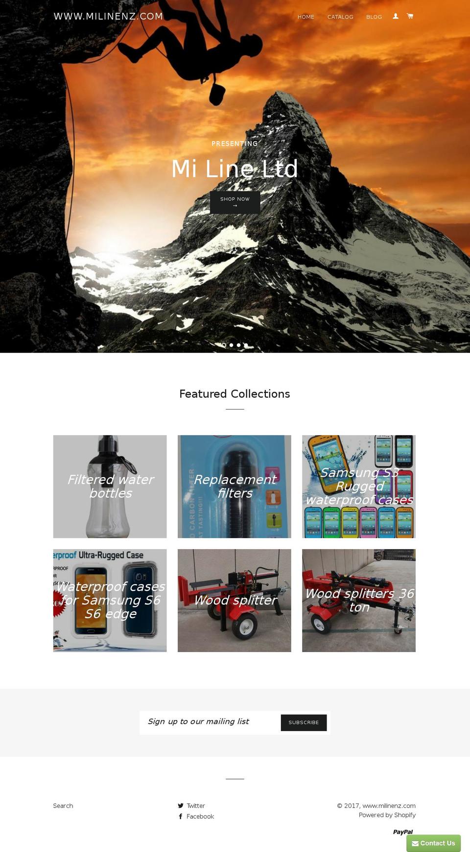 milinenz.com shopify website screenshot