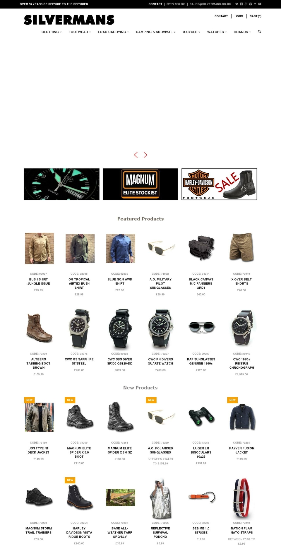 military.co.uk shopify website screenshot