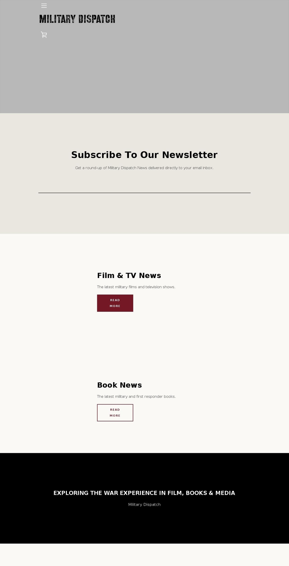 militarydispatch.com — Shopify storefront screenshot