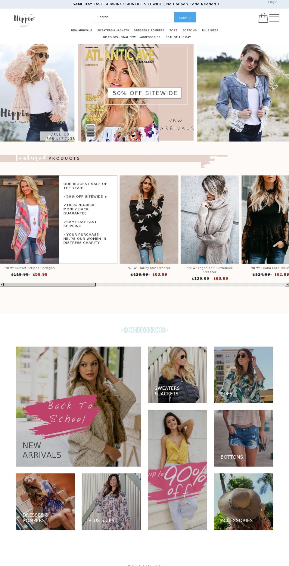 militaryhippy.com — Shopify storefront screenshot