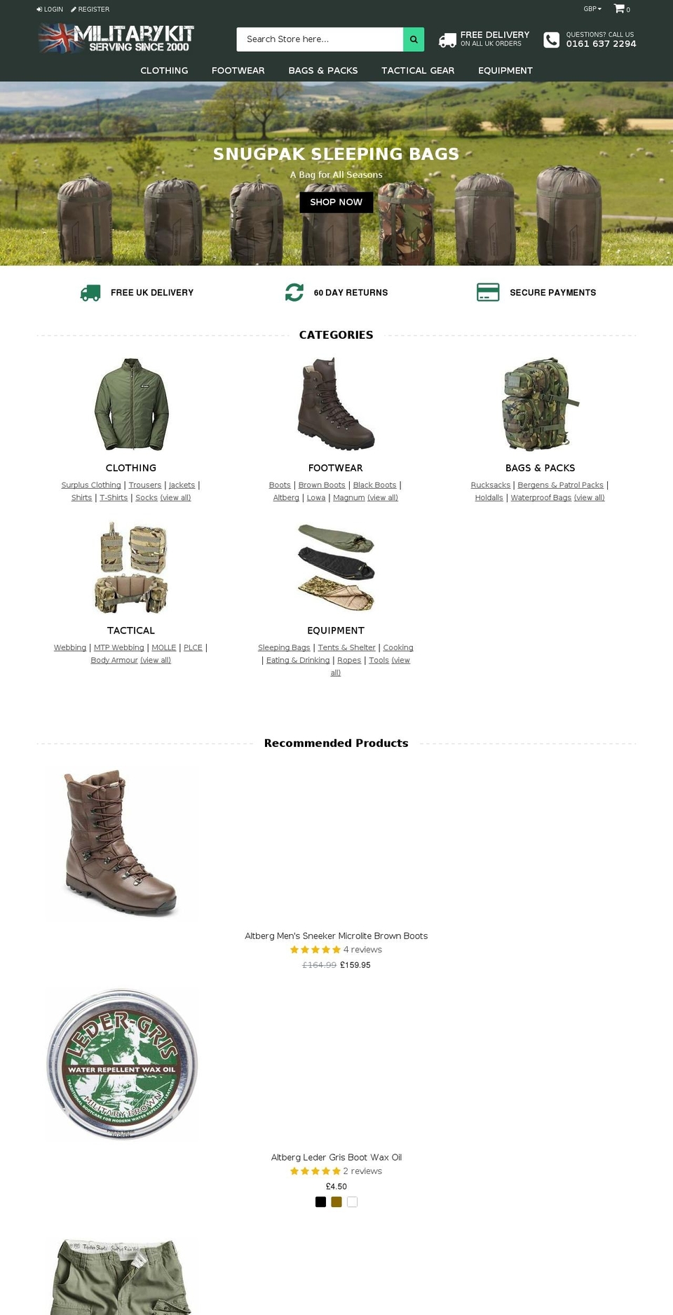 militarykit.com — Shopify storefront screenshot