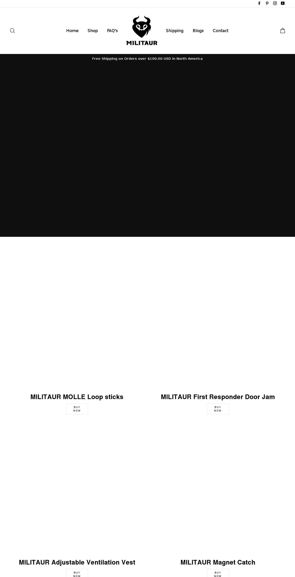 militaur.com shopify website screenshot