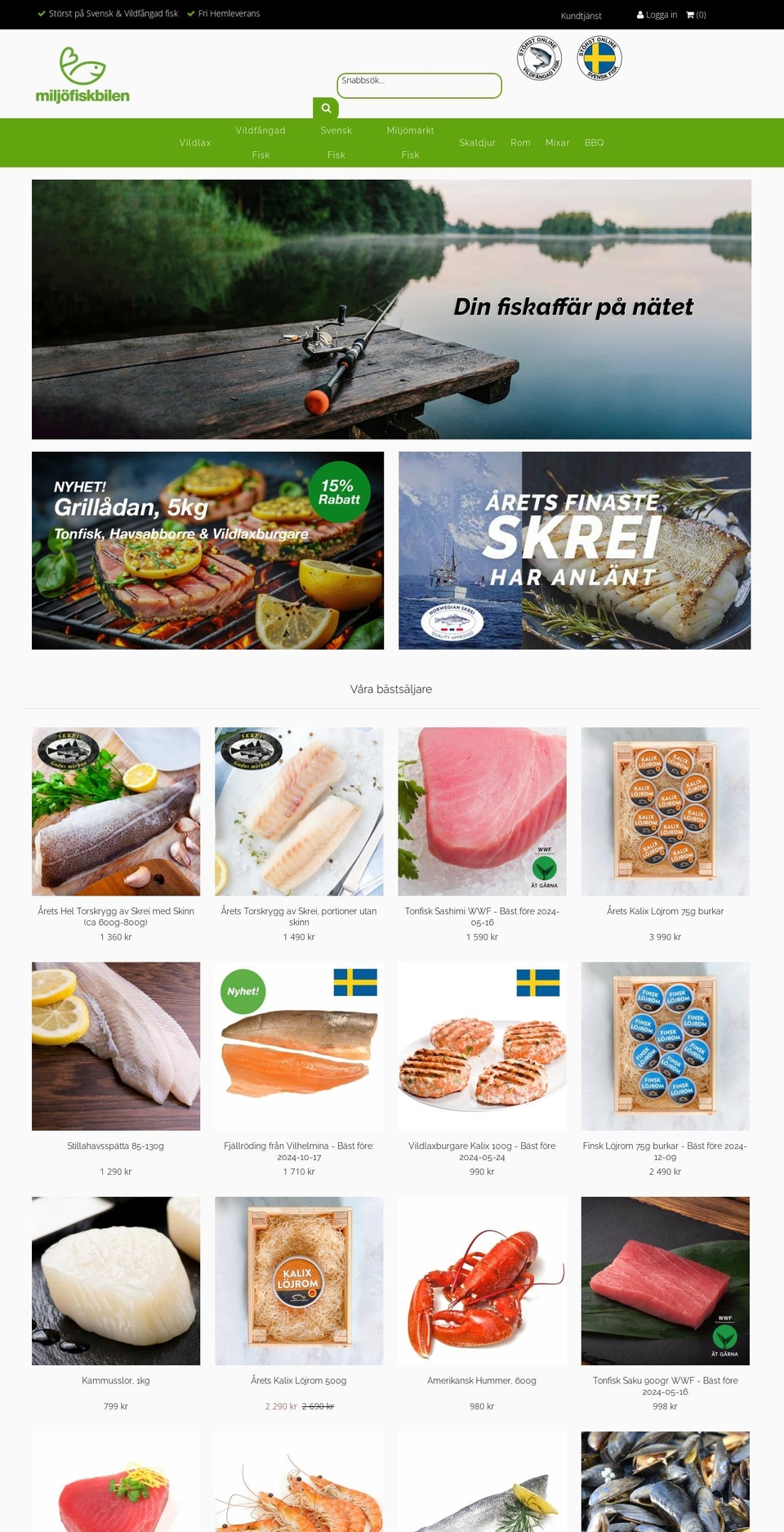 miljofisk.se shopify website screenshot