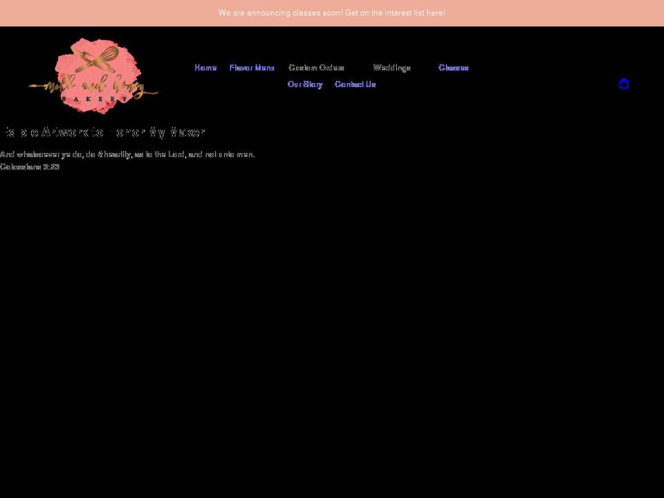 milkandhoneyclermont.com shopify website screenshot