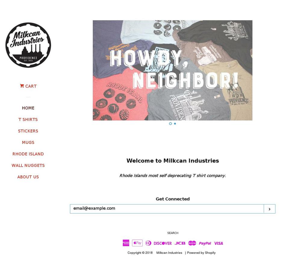 milkcanindustries.com shopify website screenshot