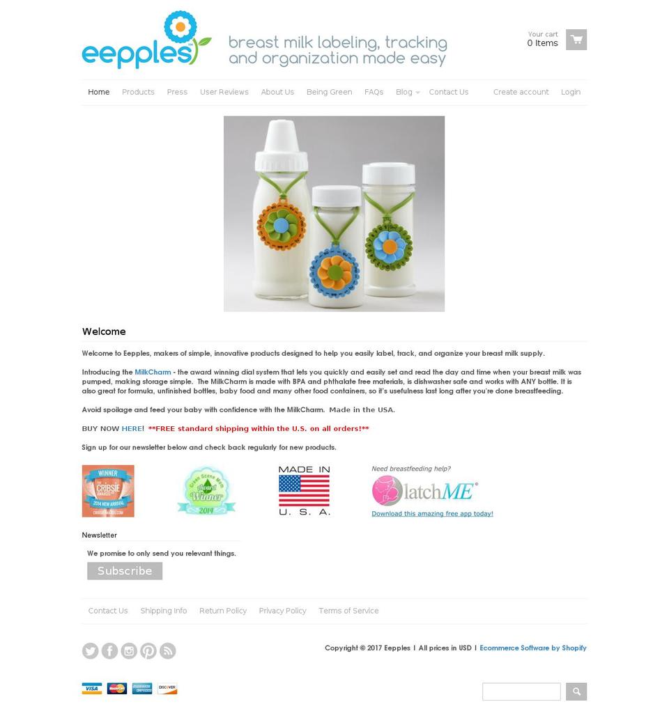 milkcharm.com shopify website screenshot
