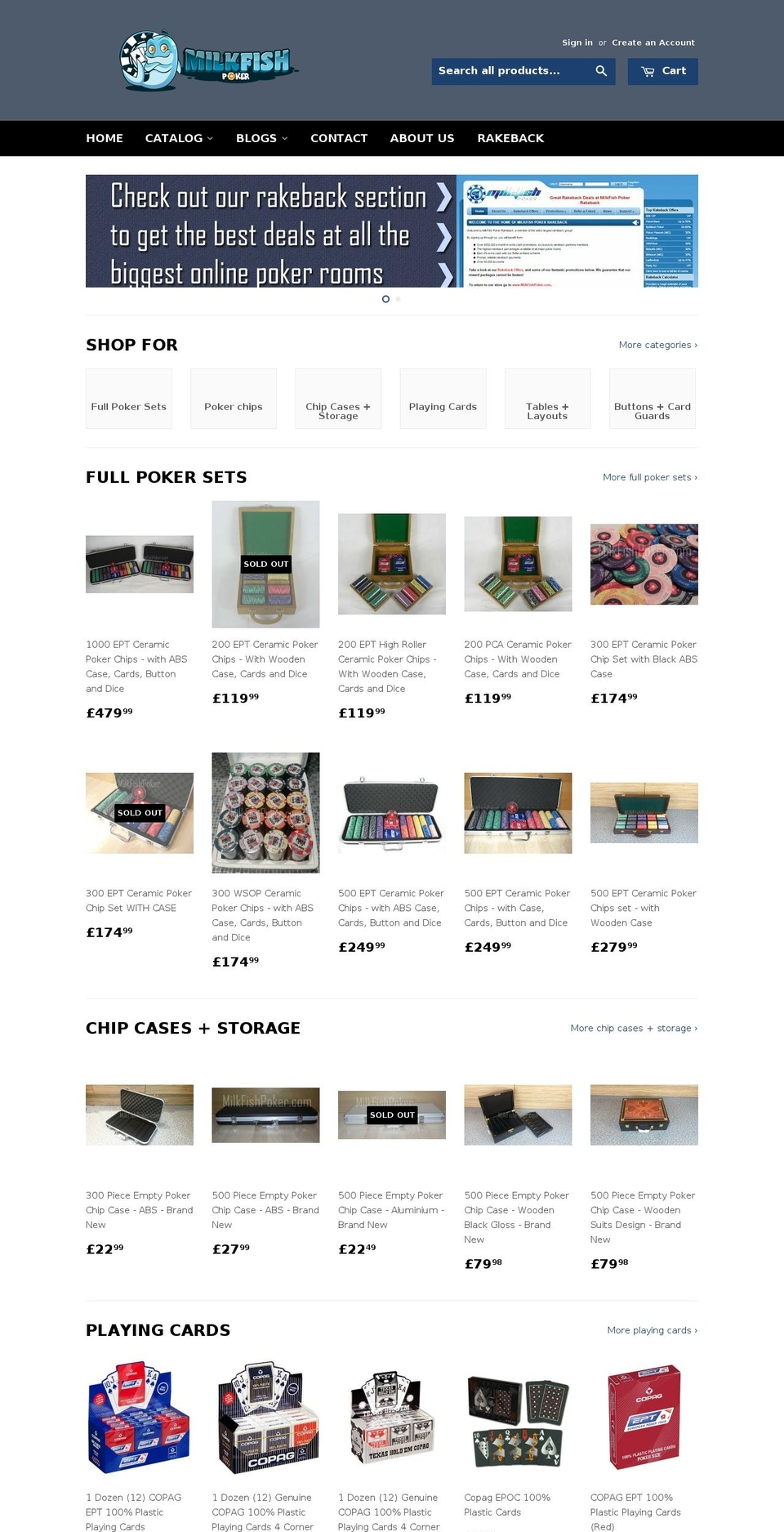 milkfishpoker.com shopify website screenshot