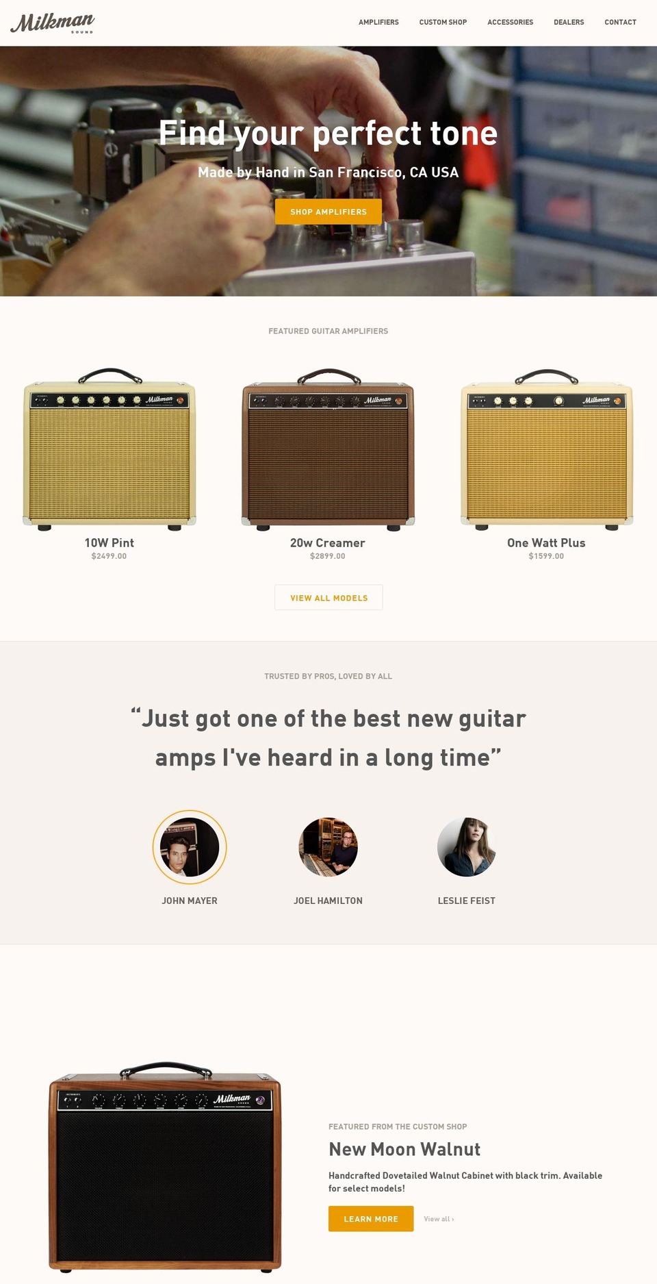 milkmansound.com shopify website screenshot