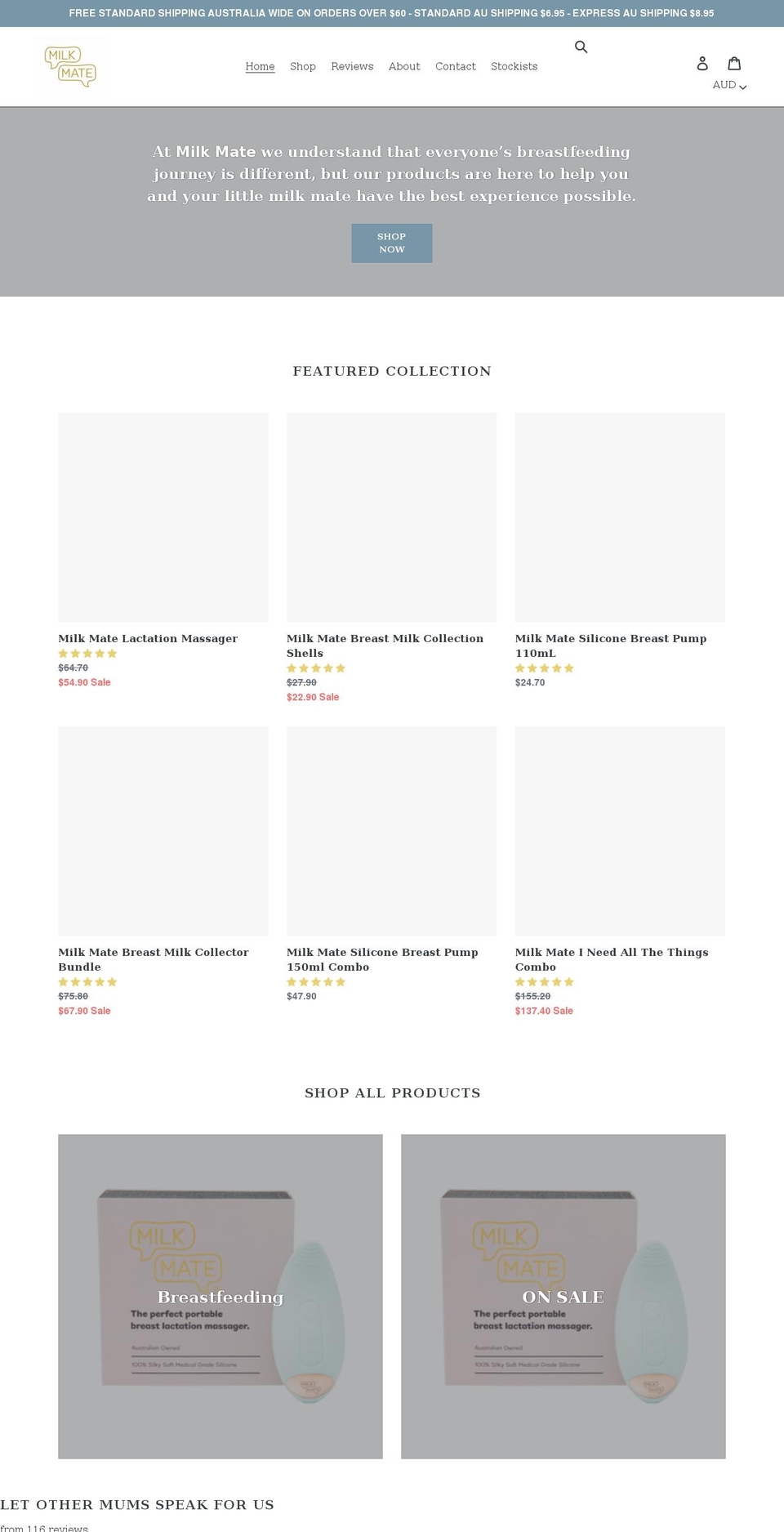 milkmate.com.au shopify website screenshot