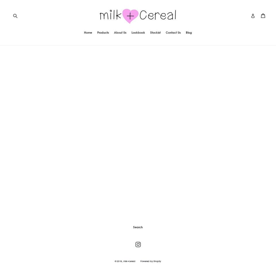 milkncereal.com — Shopify storefront screenshot