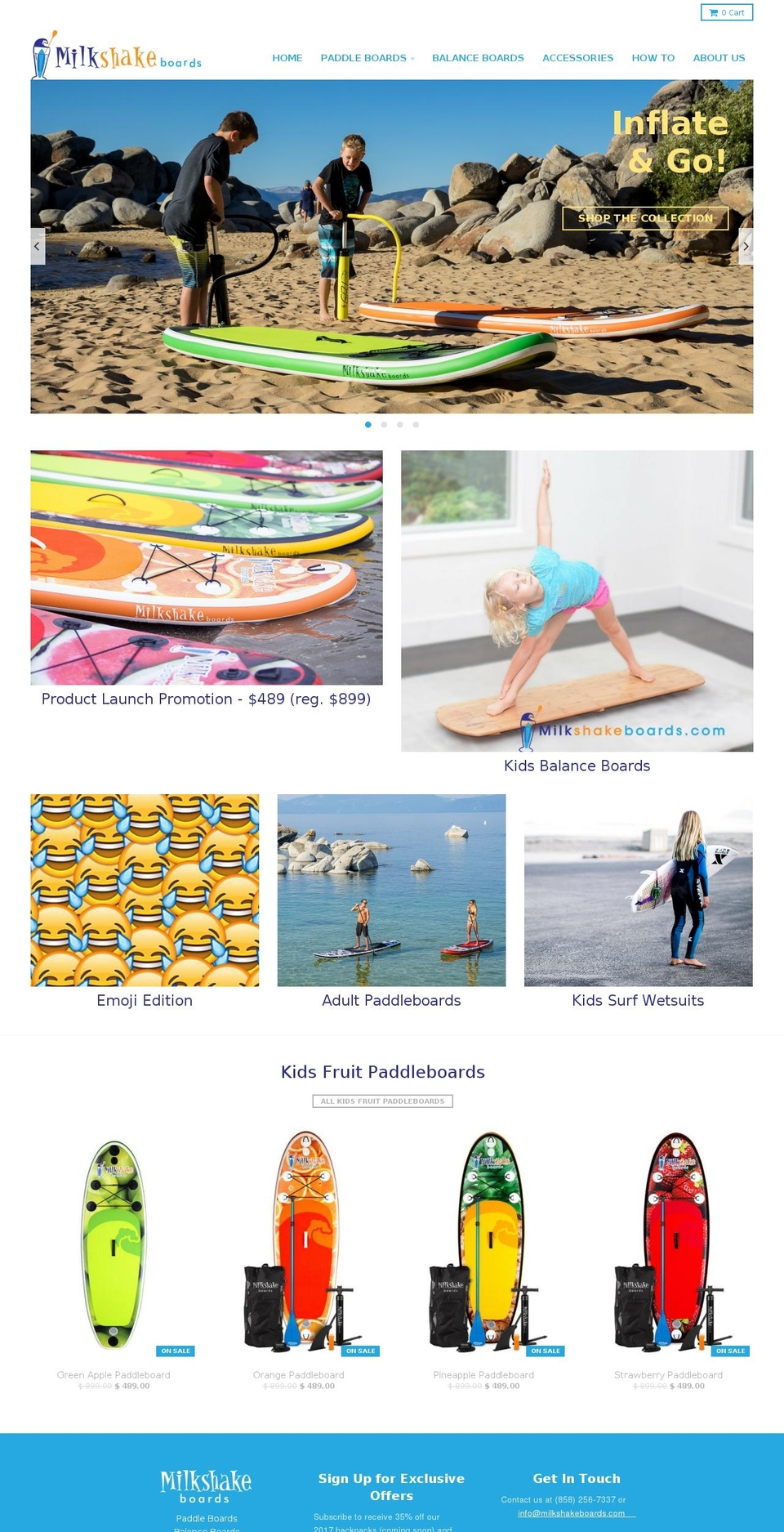 milkshakeboards.com shopify website screenshot