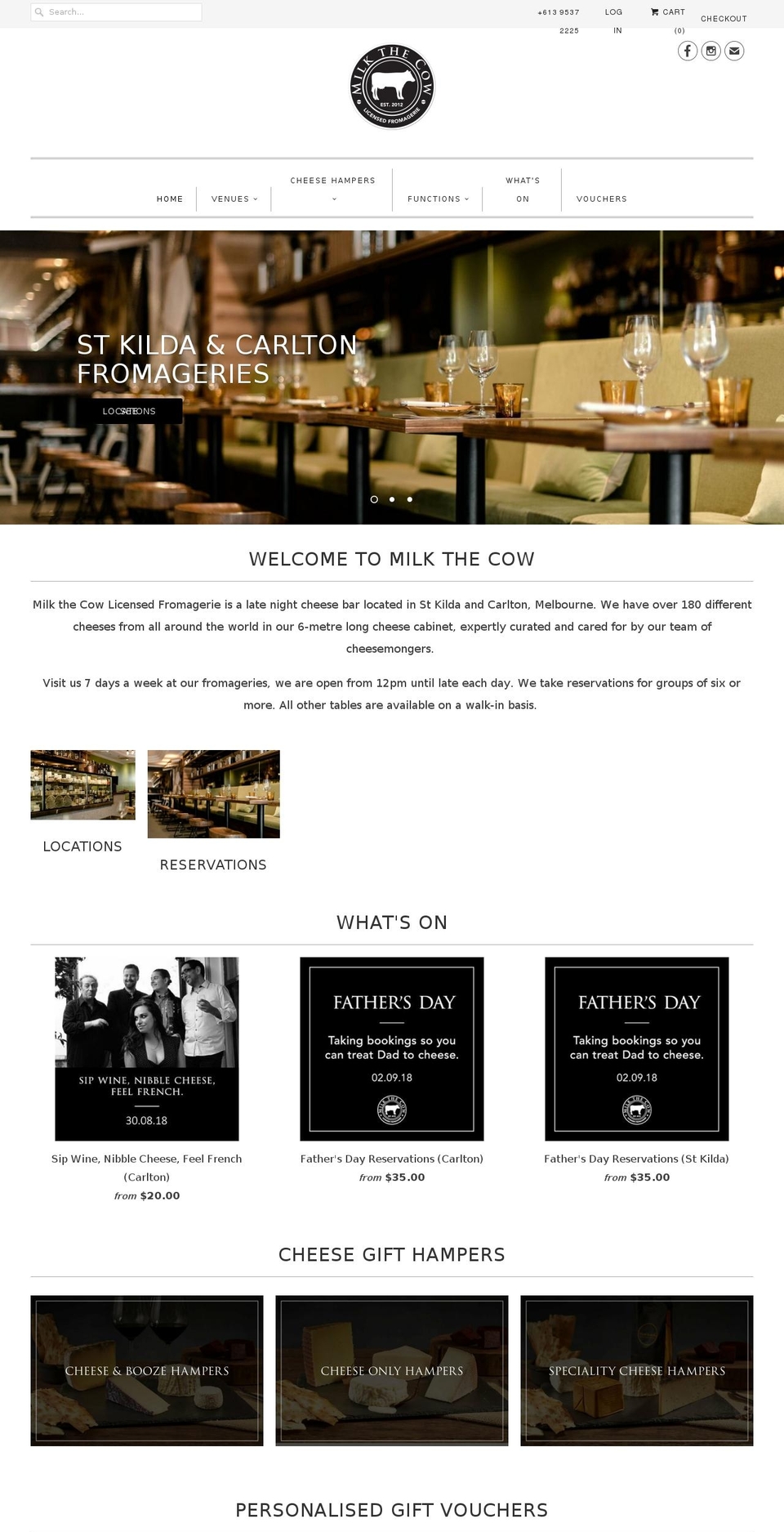 milkthecow.com.au shopify website screenshot