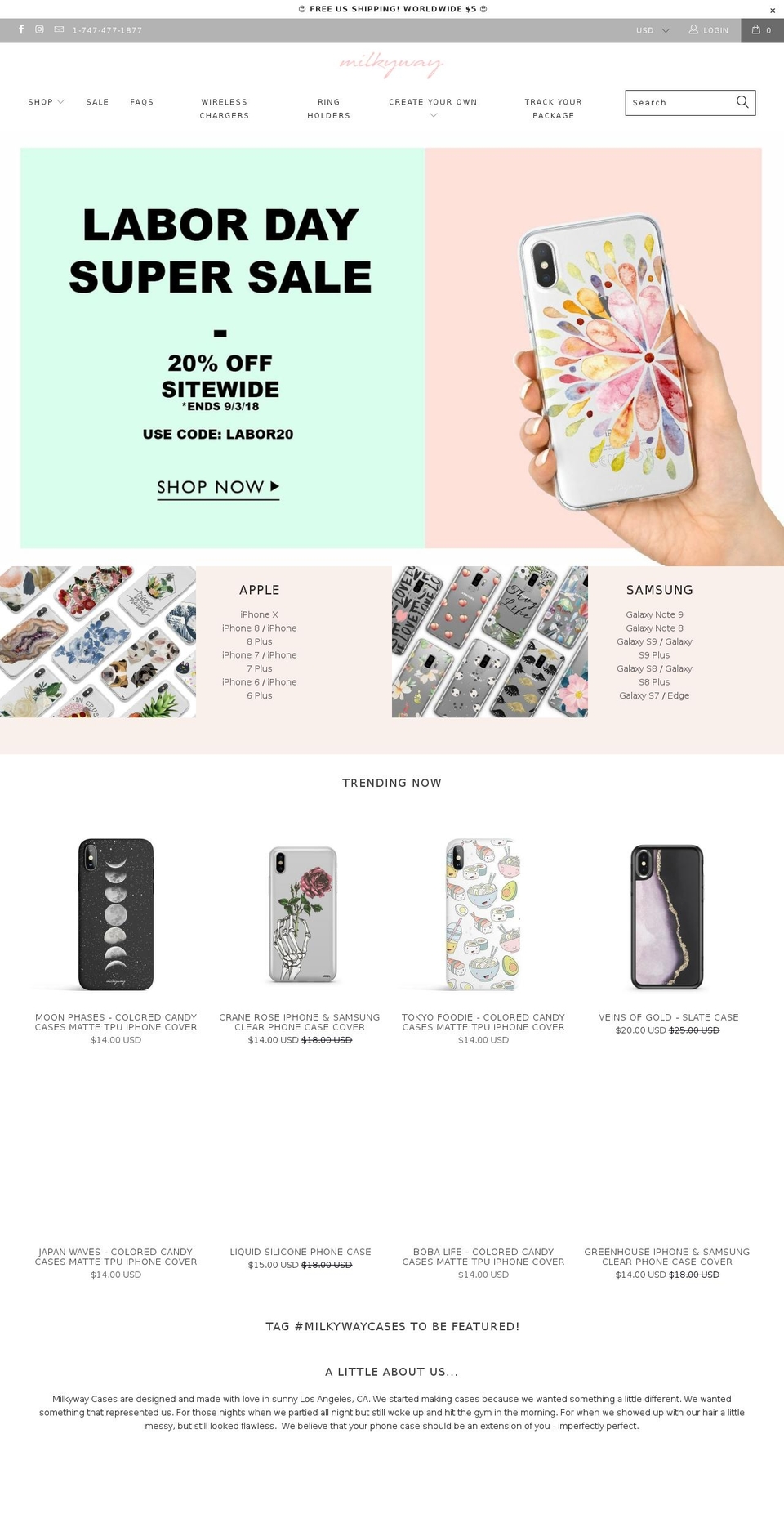 Turbo-florence Shopify theme site example milky-case.com