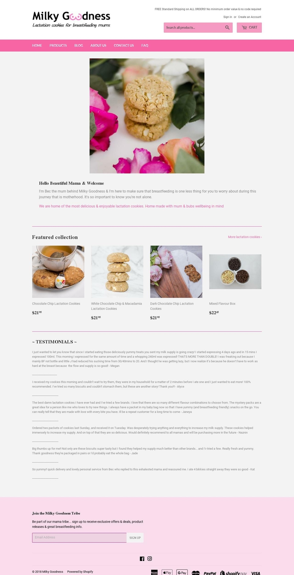 milkygoodness.net shopify website screenshot