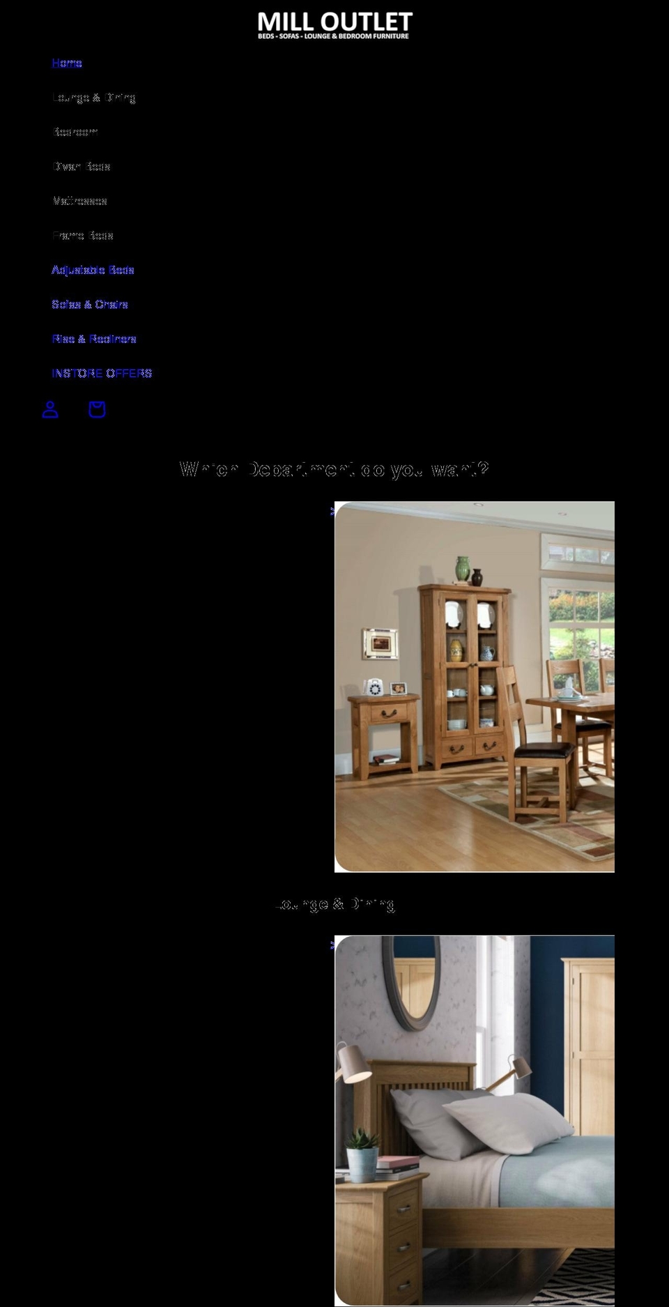 mill-outlet.co.uk shopify website screenshot