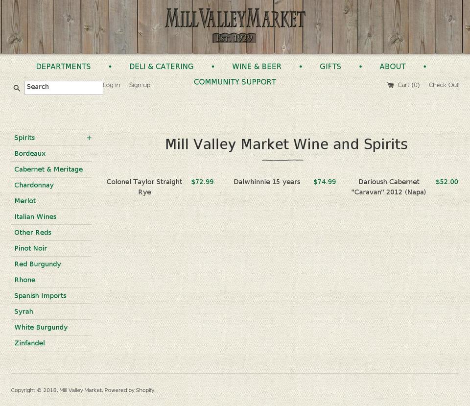 mill-valley-market.myshopify.com shopify website screenshot