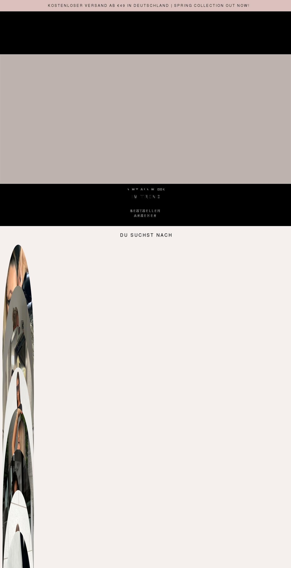 millania.com shopify website screenshot