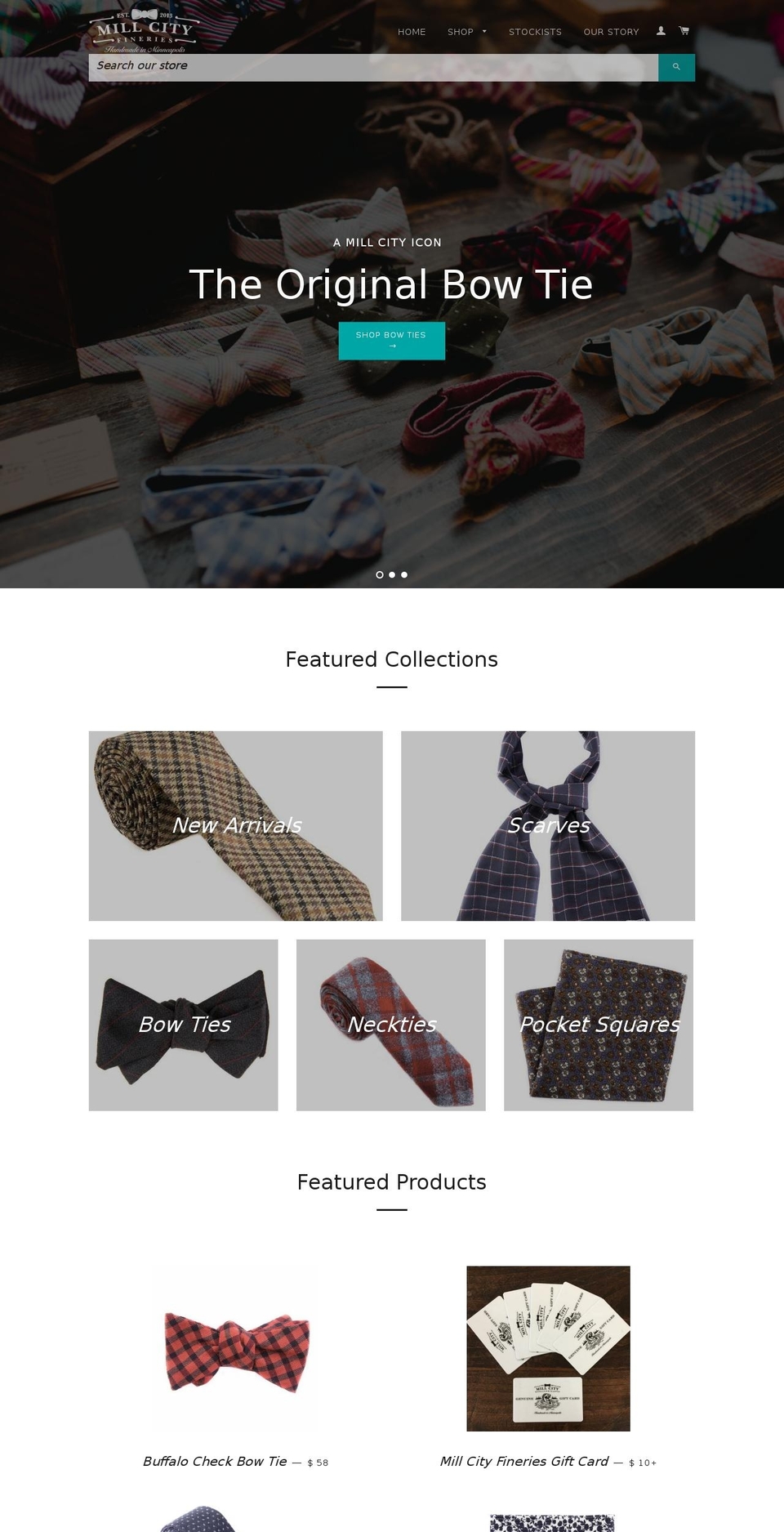millcityfineries.com shopify website screenshot