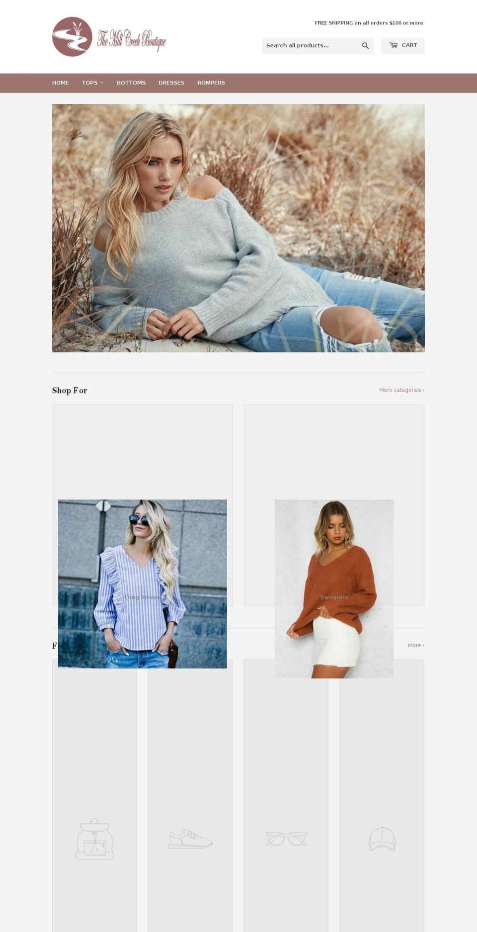 millcreekboutique.com — Shopify storefront screenshot