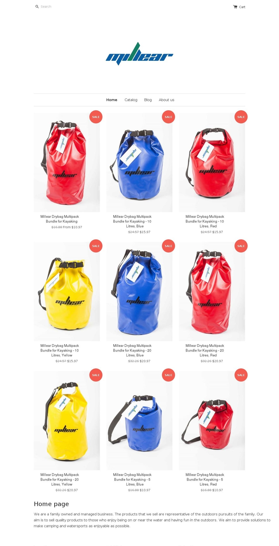 millear.com shopify website screenshot