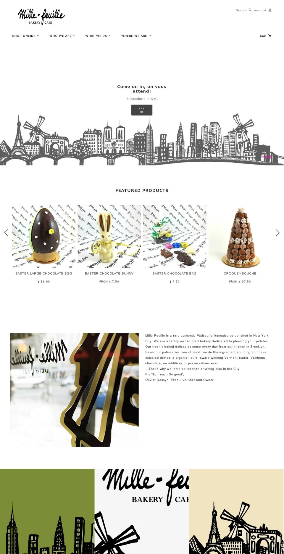 millefeuillenyc.com shopify website screenshot