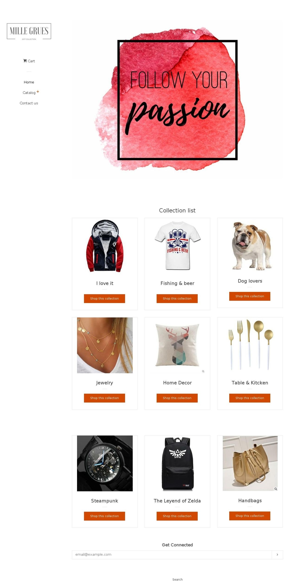millegrues.com shopify website screenshot