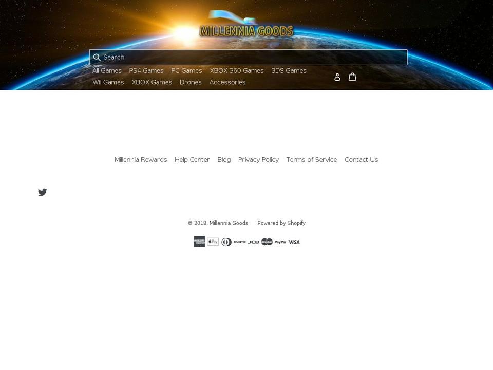 millenniagoods.com shopify website screenshot