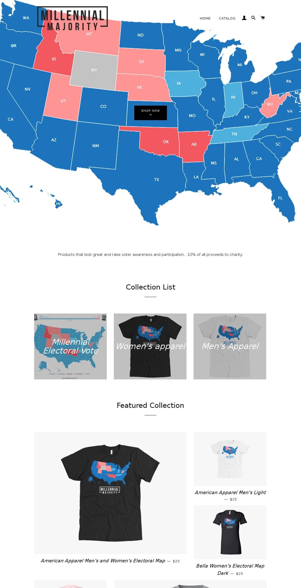 millennialmajority.com shopify website screenshot
