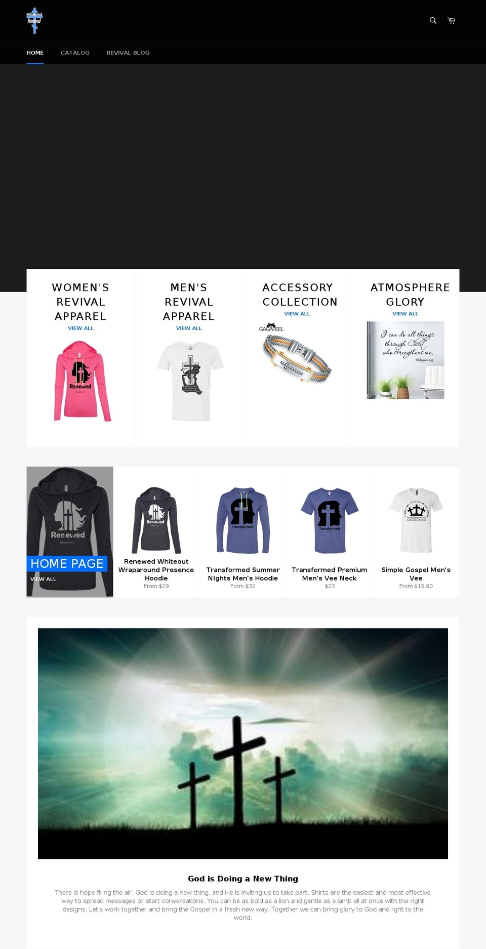 millennialrevival.com shopify website screenshot
