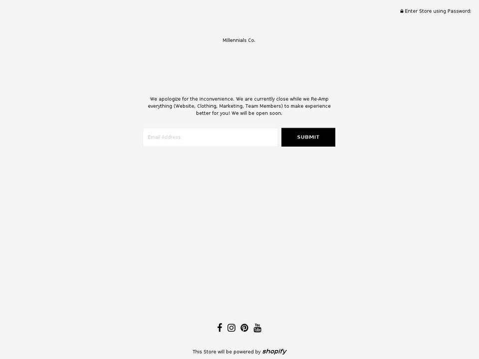 Copy of Testament Shopify theme site example millennialscompany.com