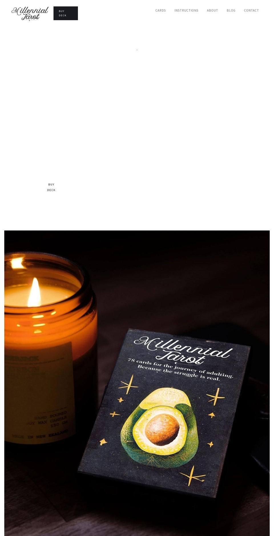 millennialtarot.com — Shopify storefront screenshot