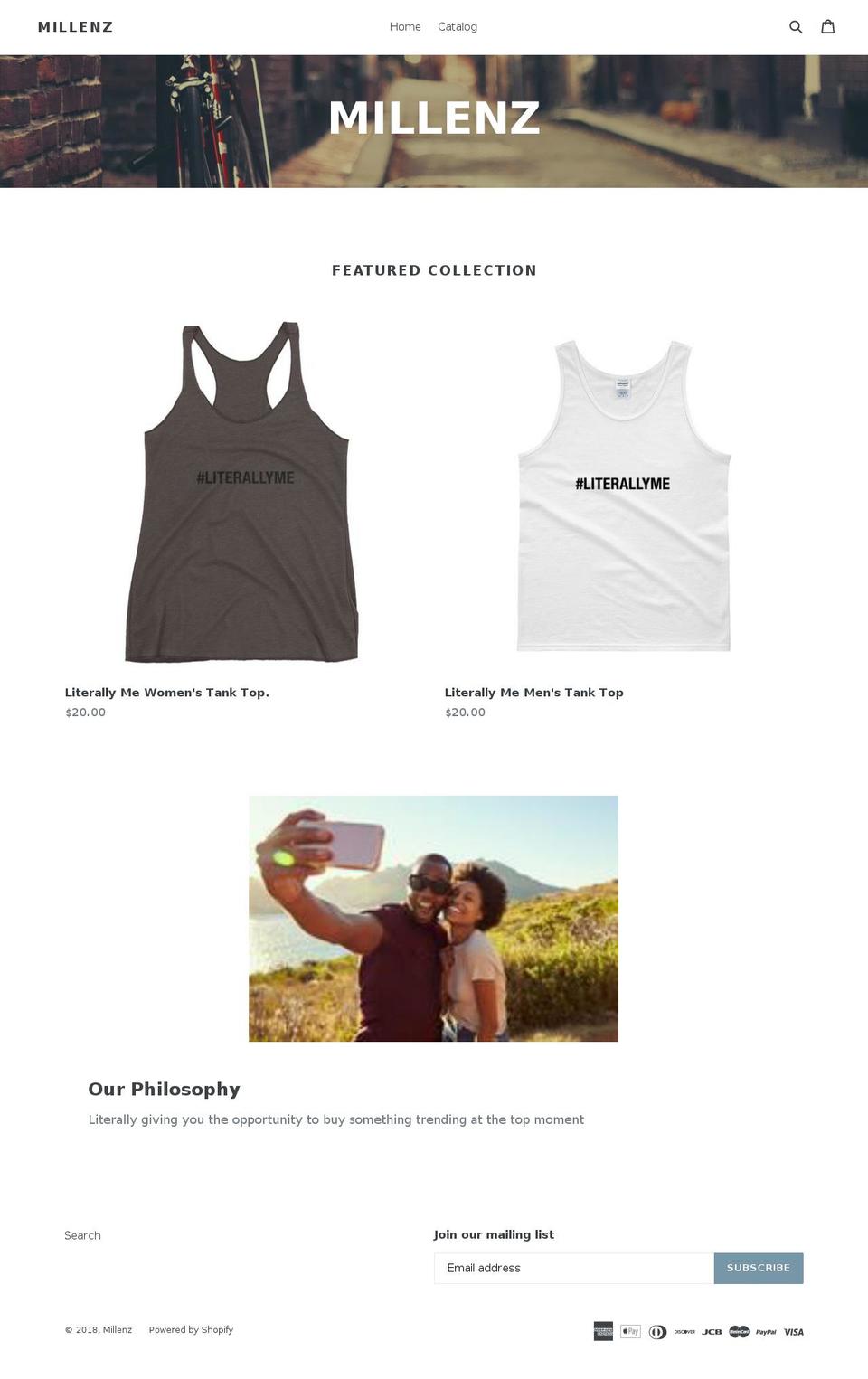 millenz.com — Shopify storefront screenshot