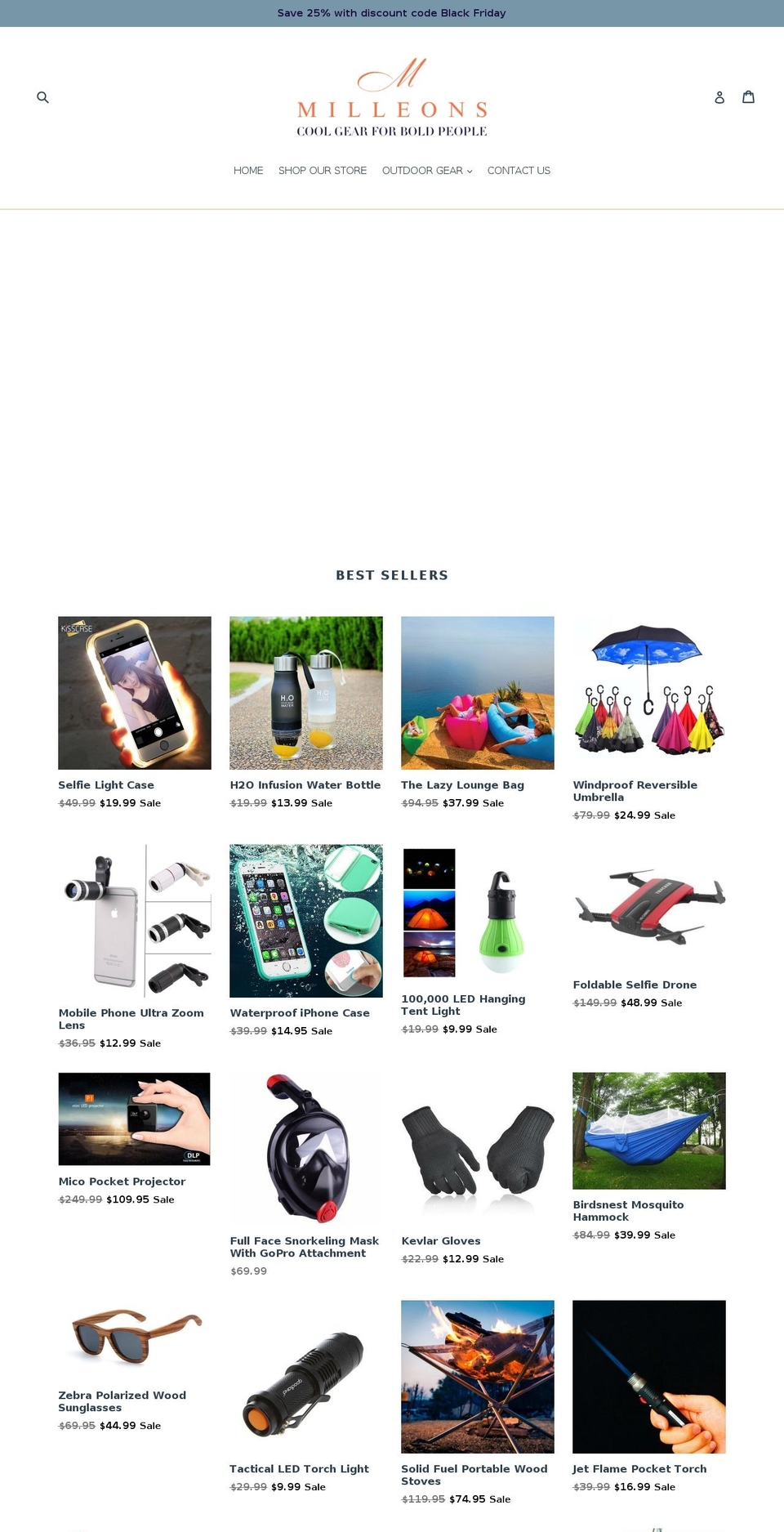 milleons.com — Shopify storefront screenshot